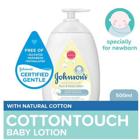 Johnson's Cotton Touch Baby Lotion 500ml- Newborn, Lotion for Baby, Baby Essentials, Baby Care