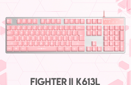 Fantech K613L PINK ( SAKURA EDITION ) RGB Fighter II Full Size Edition Gaming Keyboard