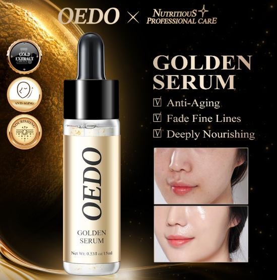 OEDO Shrink Pores Gold Hyaluronic Acid Liquid Moisturizing Face Serum Anti-wrinkle Anti-aging Whitening Plant Skin Care