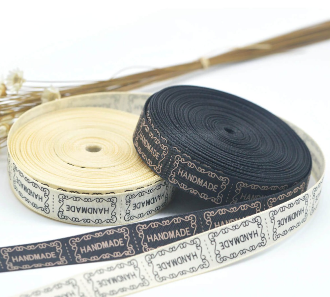 6 Yards Handmade Label Ribbons for Handmade Items DIY Crafts Gift Wrapping Sewing Supplies 1/2