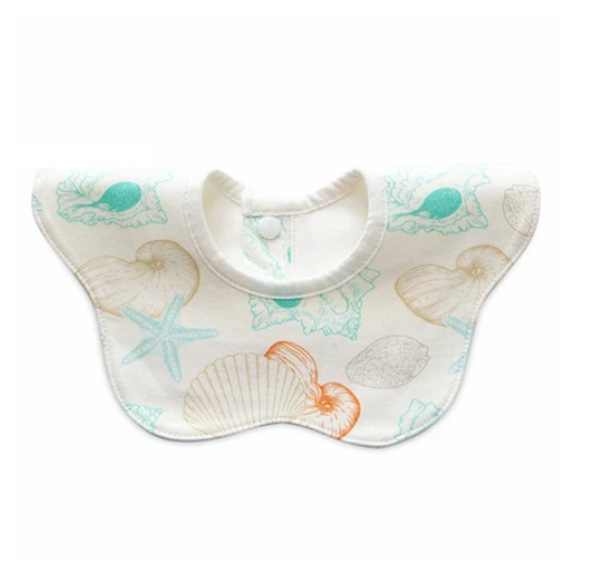 Some Baby Bib Round Petal Printed Cotton Saliva Towel 360 Degree Rotation Burp Cloth ST2