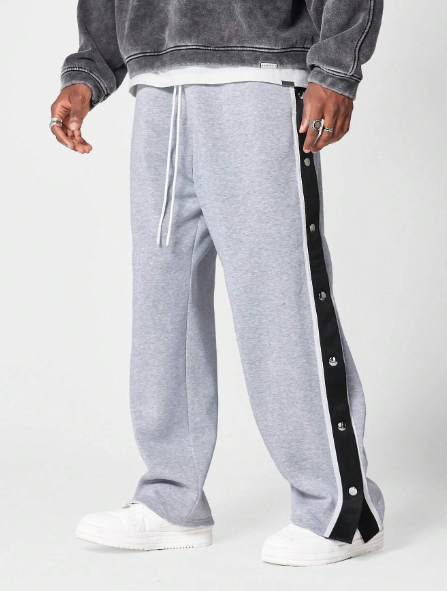 SUMWON Wide Leg Jogger With Side Snaps