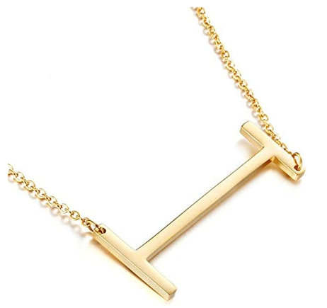 Stainless Chain with Letter Pendant Necklace I