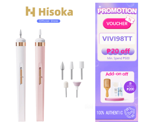 Hisoka Electric Nail Drill Machine USB Plug Set With 5 Grinding Heads File Polishing Tool Nail Drill