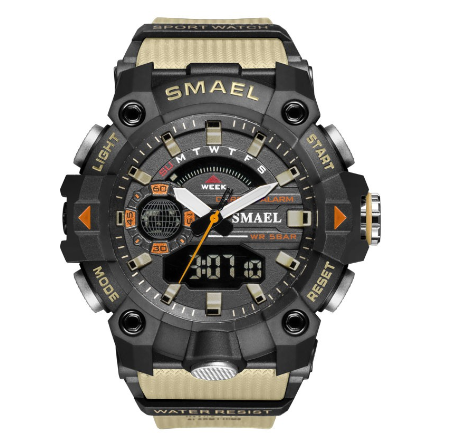 Smael 8040 Fashion Men's Sports Watch Top Brand Quartz 5Bar Waterproof LED Digital Relogio Masculino M4