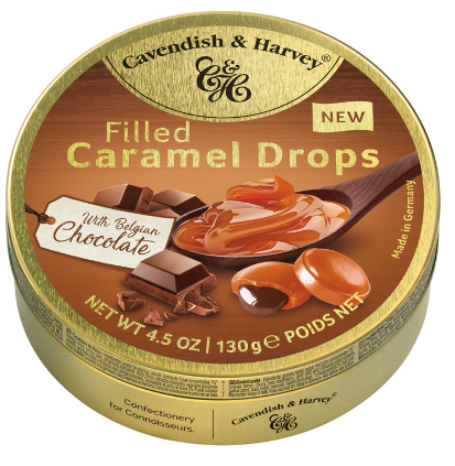 Cavendish & Harvey Filled Caramel Drops With Belgian Chocolate 130g