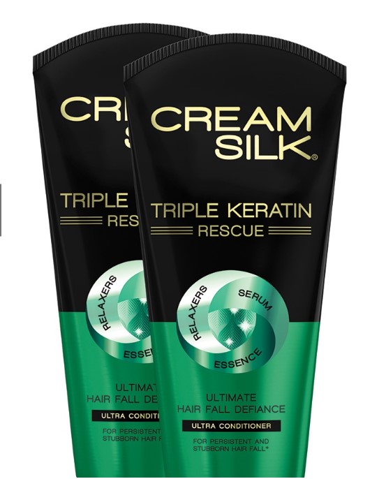Cream Silk Triple Keratin Rescue Hair Fall Defiance Ultra Conditioner 340ML BUNDLE OF 2
