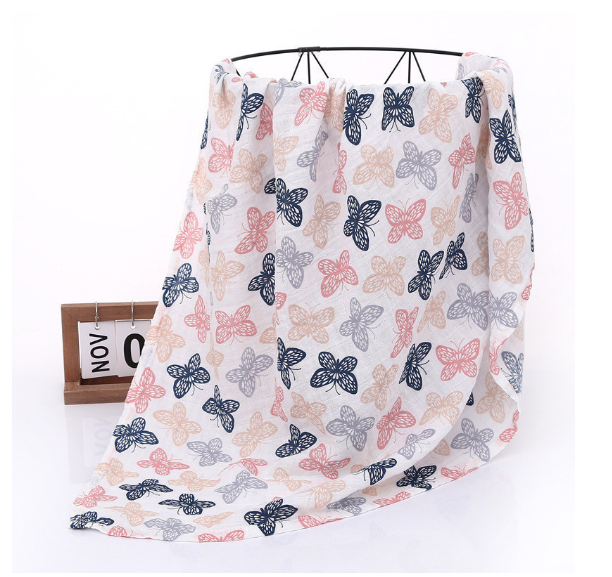 Summer Baby Blanket Muslin Gauze Breathable Sleep Swaddle Wrap Infant Quilt For Baby Bib S4