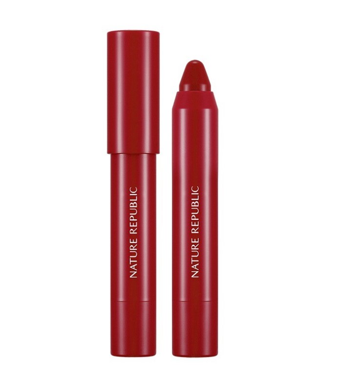 Nature Republic  by Flower Eco Crayon Lip Velvet 04 Red Chili