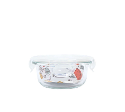 Cuisson Round Glass Food Container With PP Lid 12 x 12 x 8 cm