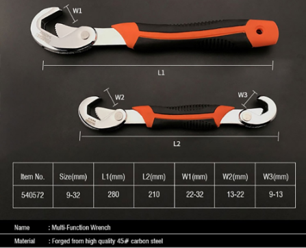 Harden 540572 9-32mm Multi Purpose Adjustable Wrench Set Classic Two Pieces Multi-Function Repairing