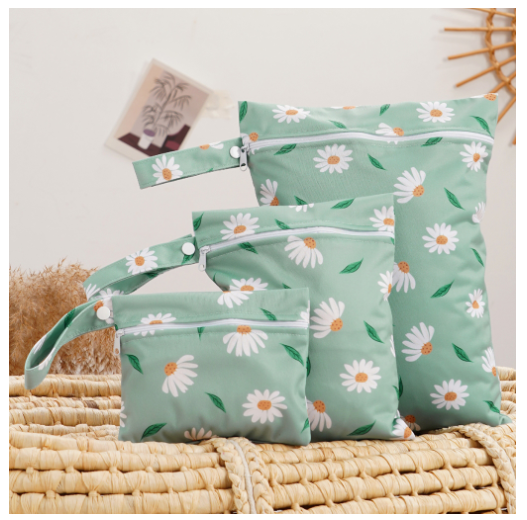 3Pcs Set Cloth Nappy Bags Wet Dry Bags Storage Organiser Waterproof Washable Reusable Large Bag For Diapers Nappy s7