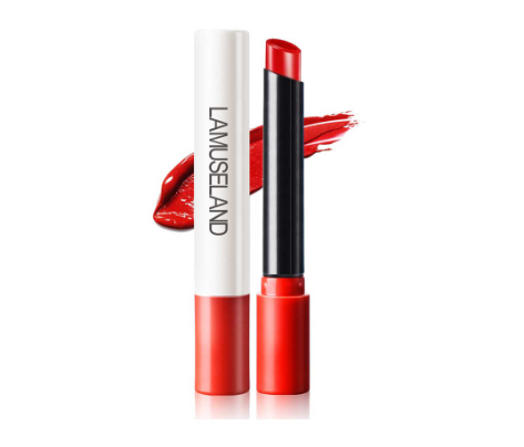 Lamuseland Red Cigarette Tube Shape Lipstick Matte Waterproof Color Rendering Cosmetics 1.7g