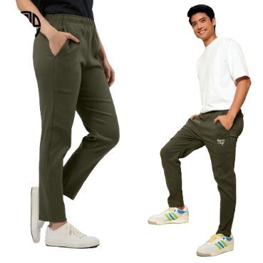 INSPI x Bonez & Fofo Trouser Pants for Men and Women with Side Pockets and Drawstring Collection (Army Green)
