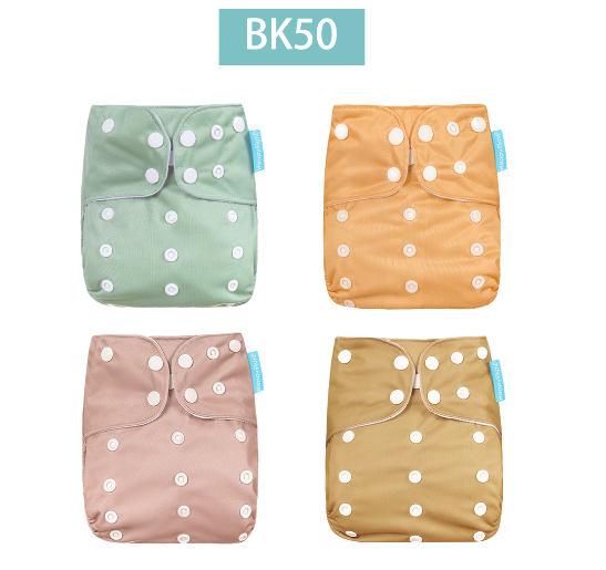 Happyflute 2023 Baby Reborn 4pcs set Washable Eco-friendly Baby Cloth Diaper Ecological Adjustable Nappy Reusable Diaper SET42