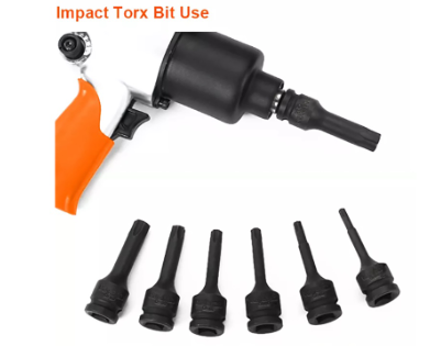 Harden 537038 8Pcs 1/2" Impact Torx Bit Set (Industrial) Professional Custom Crmo