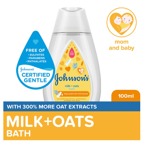 Johnson's Milk + Oats Baby Bath 100ml - Baby Essentials, Baby Care, Baby Wash Body Wash For Baby