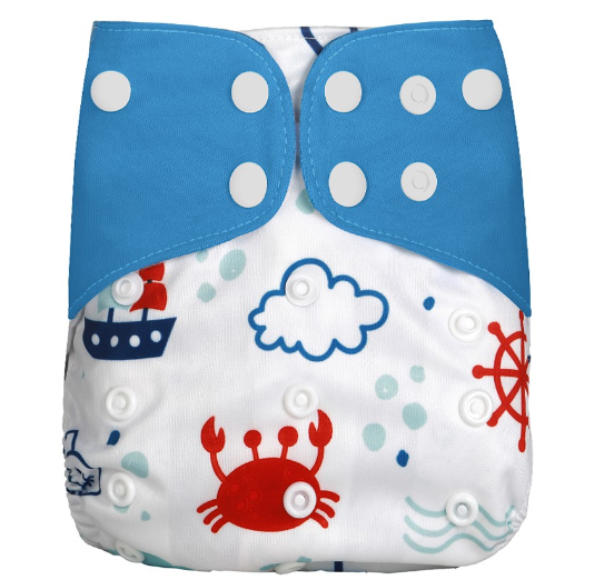 Reusable Waterproof Diaper With Single Size Print D4