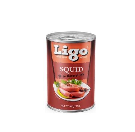 Ligo Squid in Natural Ink 425g