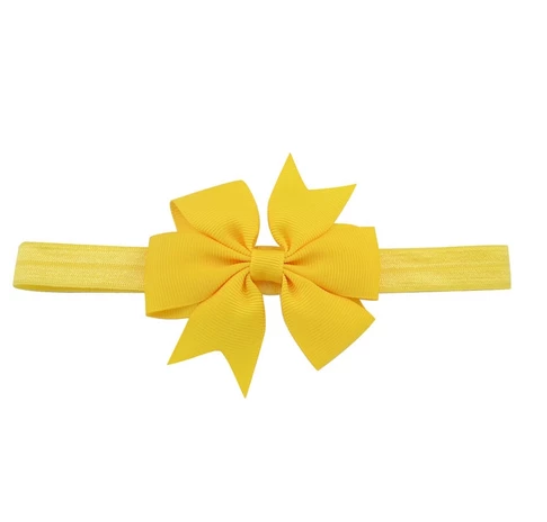 Cute Kids headband Kids Chiffon Bowknot Headbands Solid Color Hair Bows Hair Band Accessories H4
