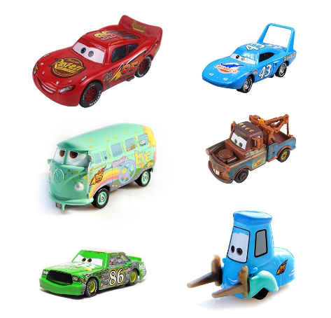 GEEBON 1:48 Disney Pixar Cars Lightning McQueen Mater Fillmore Chino King No86 Metal Diecast Car Toy