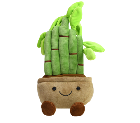 Lifelike Bamboo Brown Plant Plush