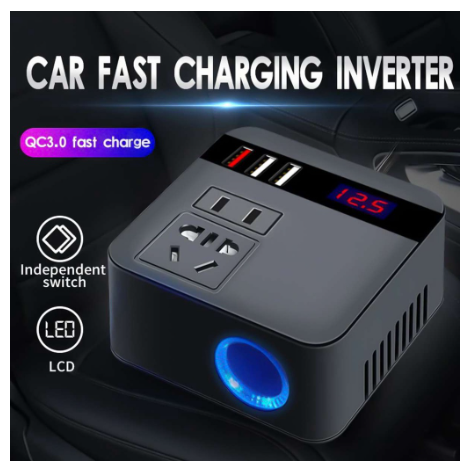 Car inverter 12V 24V to 220V power converter Multi-function truck socket charger Inverter