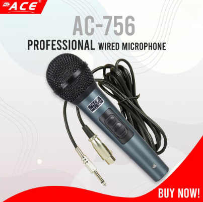 Ace AC-756 Professional Dynamic Vocal Audio Wired Microphone