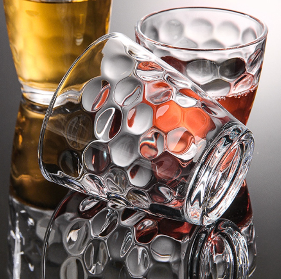 Y5198 245ml Glassware Drinking Set (6pcs)Durable Clear Cup Rain point Cup