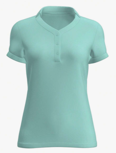 Women's Tennis Polo Green T Shirts Lightweight Moisture Wicking Short Sleeve Shirt Quick Dry UV Protection 3-Button Summer Color Golf Polo Shirt Baseball Collar Neck Women Clothing