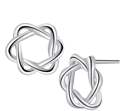 Silver Korean Fashion Jewelry Accessory Ladies' Stud E029