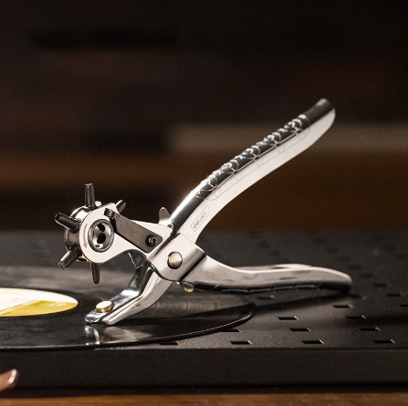 Deli 6Sizes Belt Hole Puncher 9" Leather Hole Revolving Punch Pliers Leather Hole Puncher DL1919C