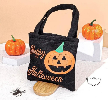 Halloween Non-Woven Bag, Trick or Treat Spider Candy Storage Bucket, Creative Non Woven Tote Bags Pumpkin Kids