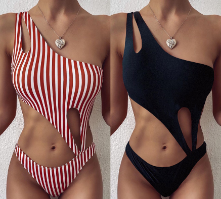 New Design Irregular Backless One Piece Swimsuit Sexy Summer Bikini