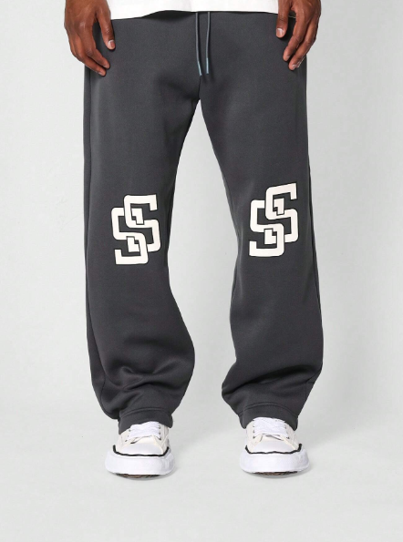SUMWON Drop Crotch Jogger Pant With Graphic
