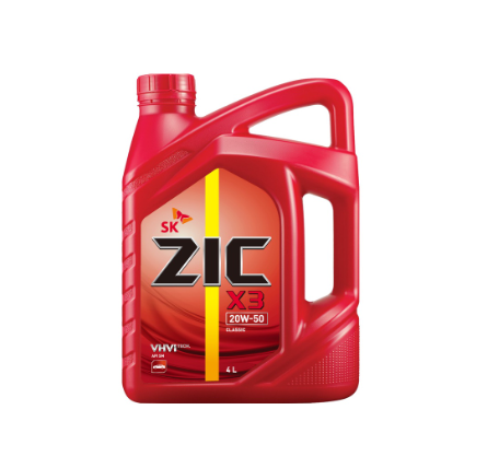 SK ZIC X3 20W-50 Synthetic Premium Car Engine Oil 4L