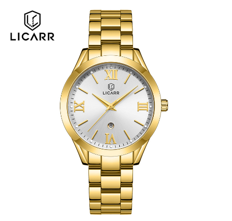 LICARR Casual Women's Watches Fashion Original Waterproof Quartz Ladies Date Light Display Watch Gift Wife 7303 F5