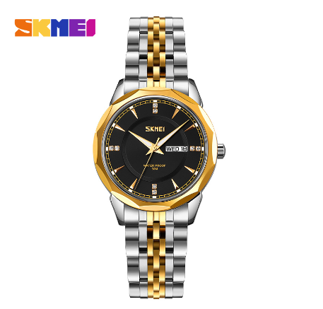 Skmei Watch for Women Fashion Women's Quartz Watch Waterproof 9264 SILVER GOLD BLACK