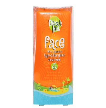 Beach Hut Face Ultra-Sensitive Hypoallergenic Sunscreen SPF65 75mL