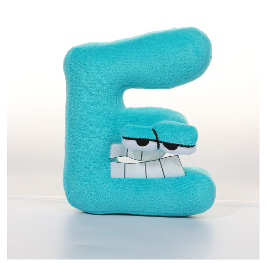 26 PCS Alphabet Lore Plush Toy Stuffed Doll Preschool Educational English ABC Letter Toy Kids Birthday Party Christmas Gift E