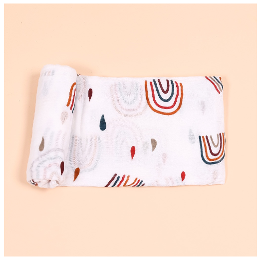 HappyFlute 1Pcs Baby Muslin Swaddle Cotton Summer Baby Blanket 120x110cm S18
