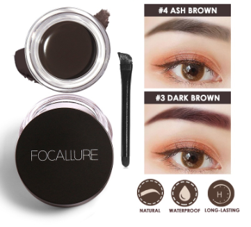 Focallure 5 Colors Eyebrow Cream Gel Makeup With Brush Eyebrow Powder Deep Brow Makeup Brow Stamp Styling Eyebrow