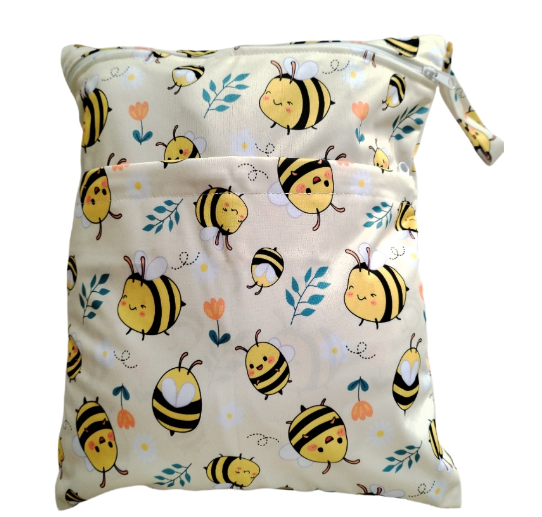 30x37cm Cloth Diaper Wet Dry Bags Double Zipper Mixed Color Printed Portable Waterproof Dag Storage Bag Swimwear Bag C13