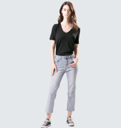 Mantou Tina Straight Leg Ankle Jeans