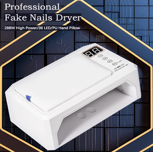 288W UV Nail Dryer LED Lamp With Hand Pillow Nail Curing Lamp Fake Nails Lamp for Salon Home