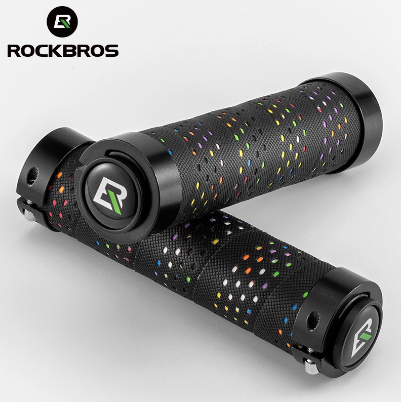ROCKBROS Bicycle Bike Anti-slip Lock Ring Handlebar Hand Grips MTB Mountain Road Bike Parts Grips