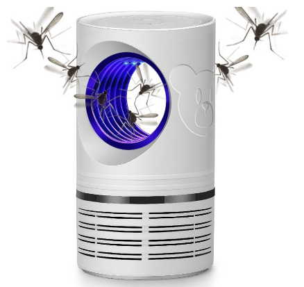 MELEDE Electronic Mosquito Killer UV LED Mosquito Trap Lamp White Mosquito Light