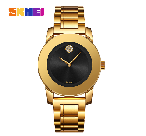 Skmei 2176 Watch for Men Fashionable Business Men's Quartz Waterproof BLACK GOLD
