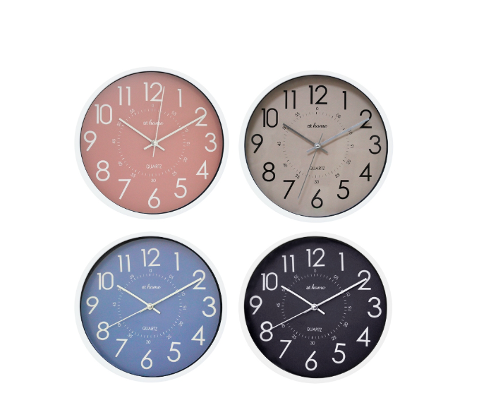 At Home Juliet Analog Wall Clock Numbers Easy Read For Home Décor Office Bedroom Livingroom