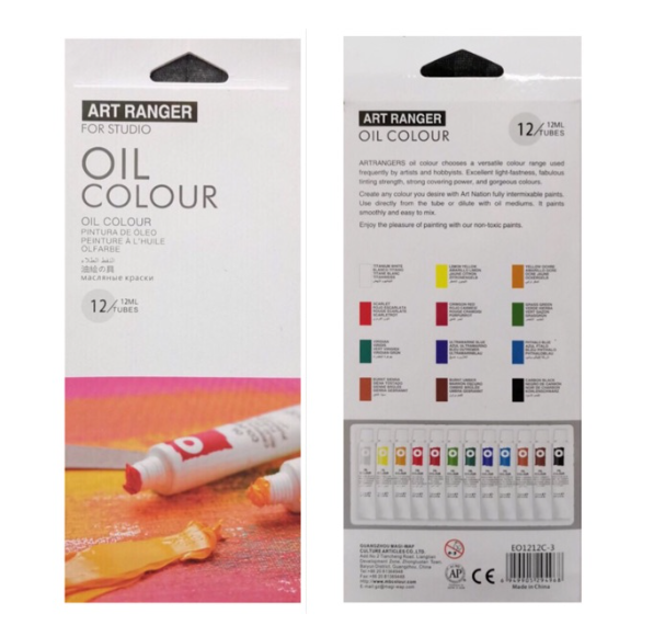 Art Rangers Oil Colour Paint 12tubes/12ML